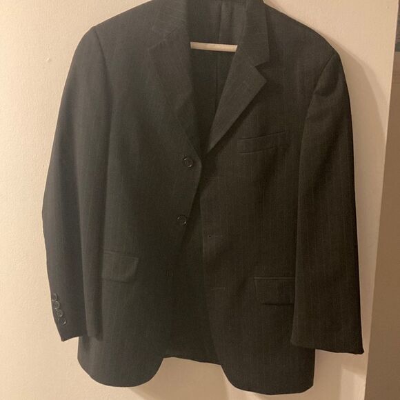 MUSEO Riffini Mens Black Pin Stripped Blazer.  Made in Italy - Picture 1 of 4